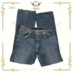 Cremieux Mens Jeans 32 x 32.5 Relaxed Straight Leg Stretch Med Wash Blue Indigo